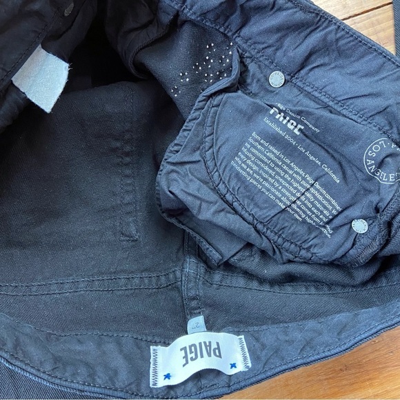 Paige black studded black jeans lightweight denim low rise waist size 27 - Picture 8 of 13